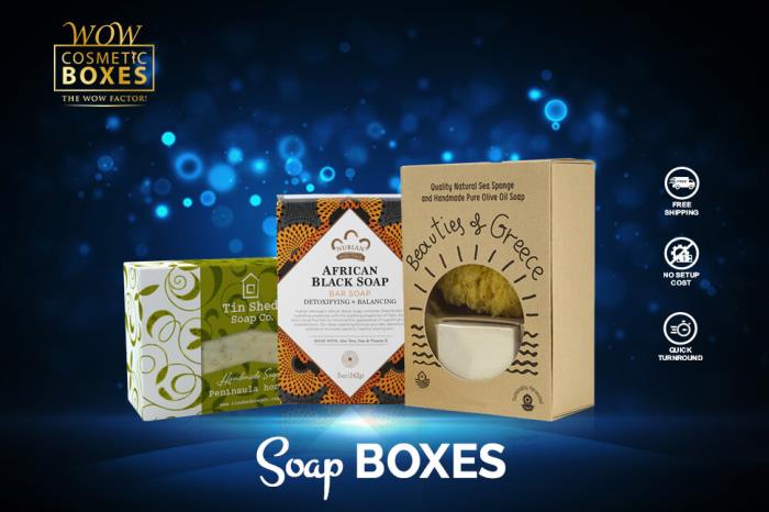 Custom Soap Boxes and Shelf Impact